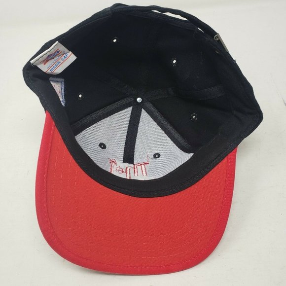 Vintage 90s Blank Jagged Edge Ice Breaker Strapback Hat  Vintage The Who Tour Strapback Baseball Hat Cap Nissin Mens OS Black Red Rare